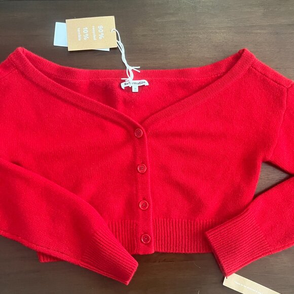 Millie cashmere off the shoulder cardigan - Picture 2 of 5